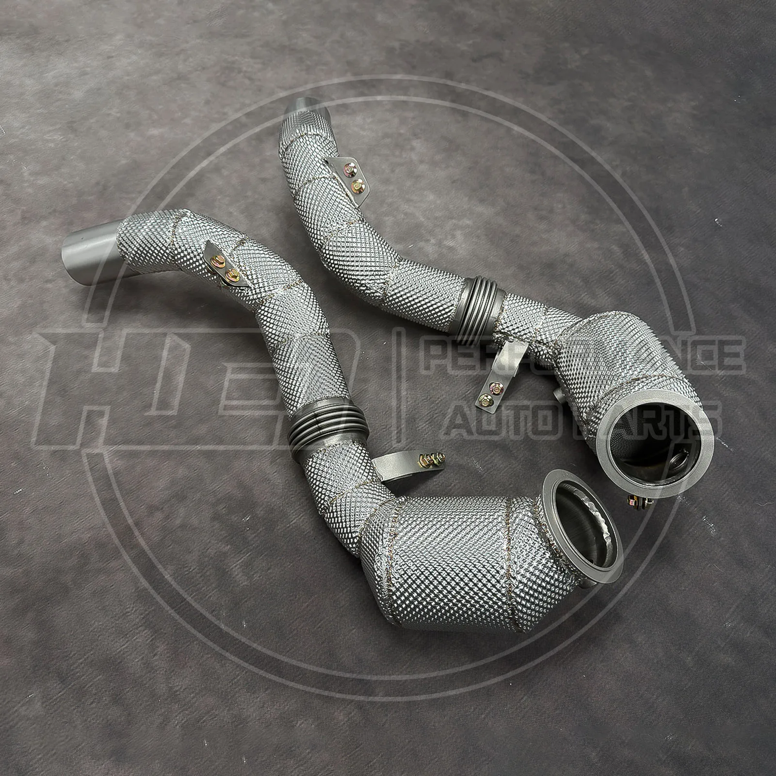 Performance Upgrade Downpipe Exhaust Pipes with Heat Shield for BMW M550 M550i G30 N63 4.4T 2017-2020 X5M X6M F85 F86 4.4T