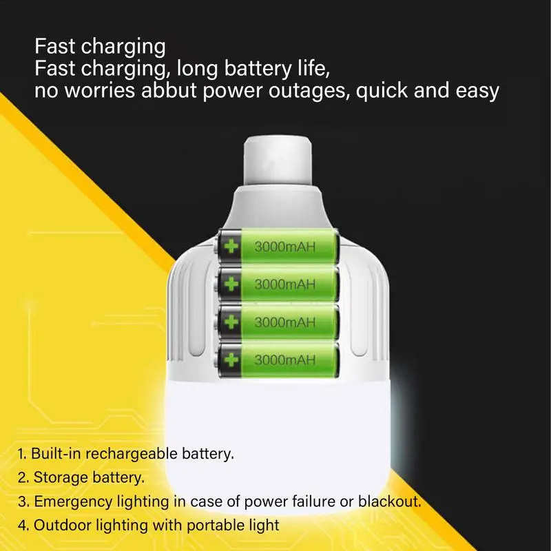 充電式led電球充電式キャンプライトランプ多機能防水充電式吊りランプテントライト電球ライト