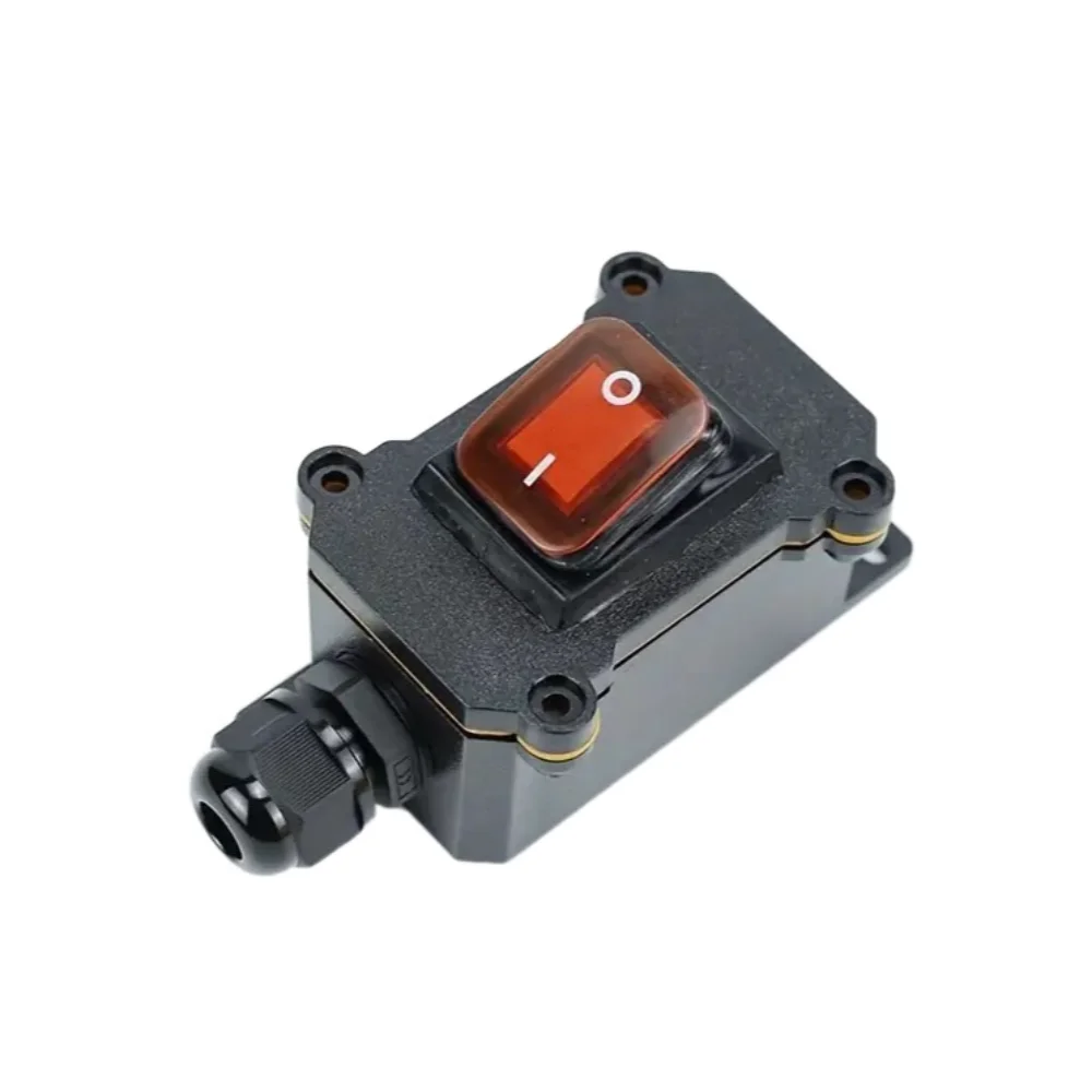 110V-220V Inline Power Cord Switch Heavy Duty 12V-24V 30A Marine Rocker Switch IP67 Waterproof High Current Connetor