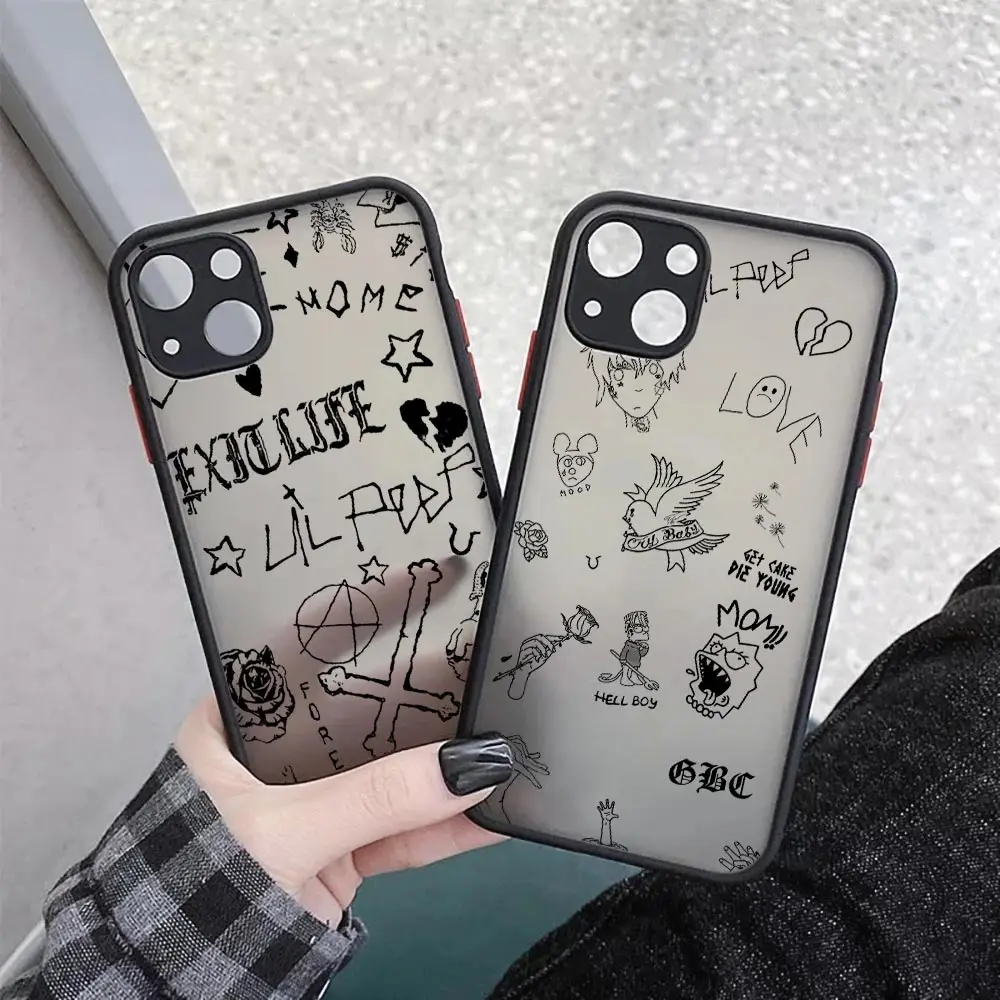 Rapper Lil Peep Singer Hell Boy Coque iPhone16 Case For iPhone 16 15 11 13 14 12 Pro Max Mini 15 16 Plus Clear Matte Back Cover image 2