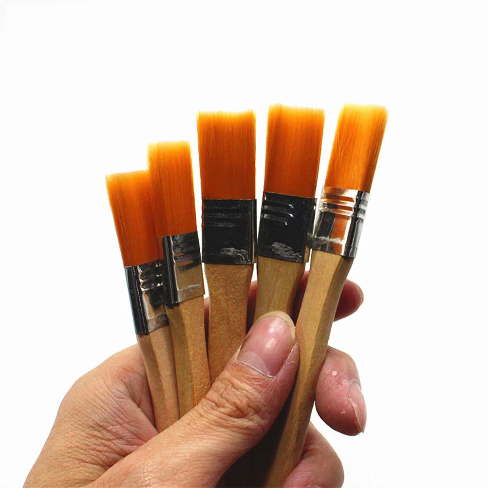 20Pcs Small Cleaning Brushes Keyboard Repair Brush Nylon Metal Wooden Handle Paint Dedusting Brush Lightweight for Home Store