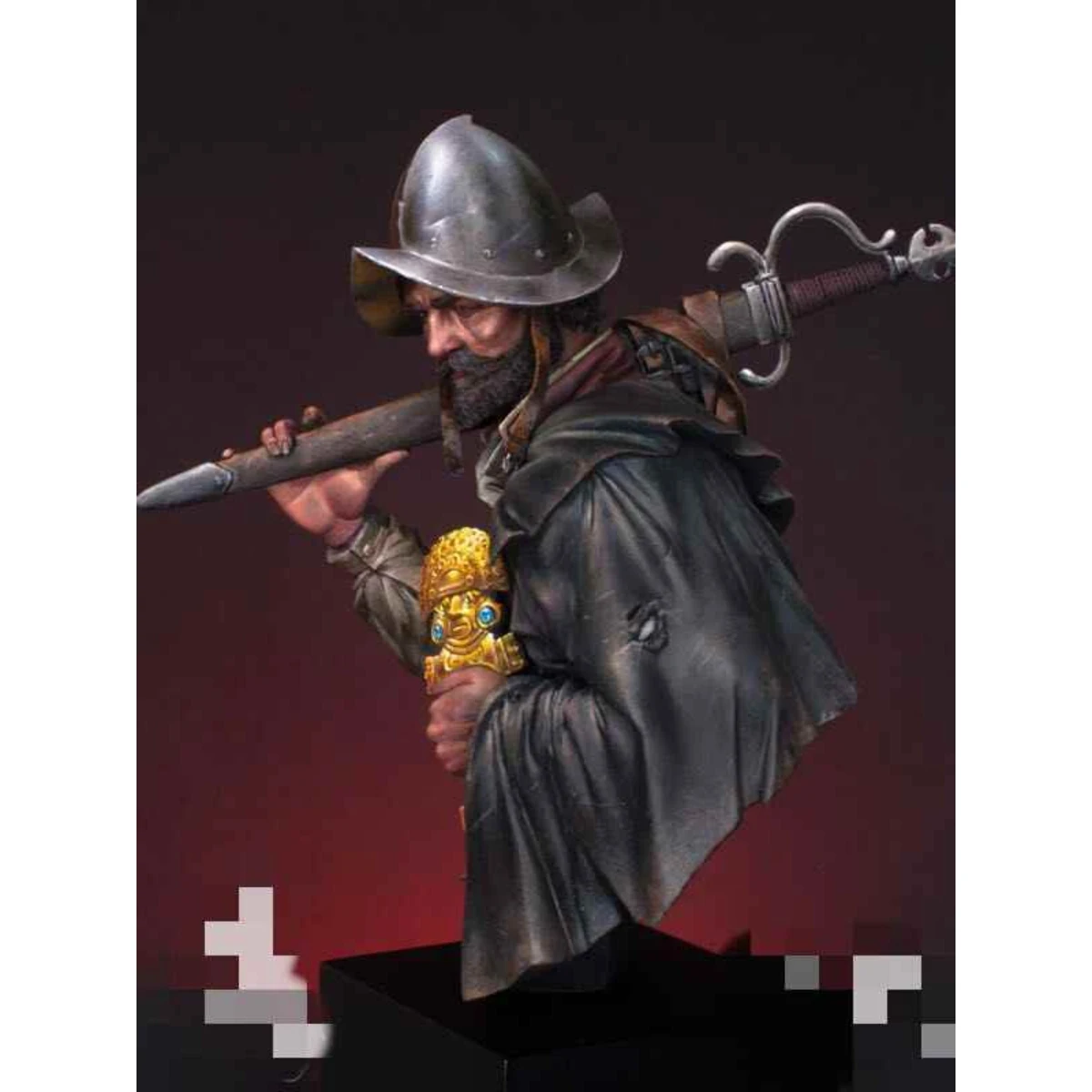 1/12 Hars figuur ongeverfd model Kit, militair thema, buste van Spaanse Conquistador ongemonteerd en ongeverfd GK, 940X