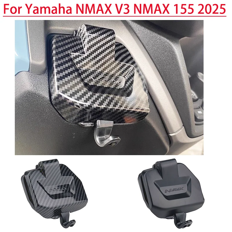 

Motorcycle Tool Box Storage Cover Lid Side Pocket Carbon Fiber Waterproof Cover For Yamaha NMAX V3 NMAX155 2025 nmax Accessories