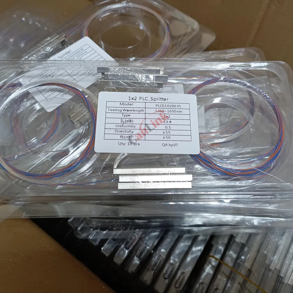 1x2 1x4 1x8 1x16 Fiber Optic Bare PLC Splitter Without Connector Cable 250um 0.25mm Mini Blockless Bare fPLC Splitter 10pcs