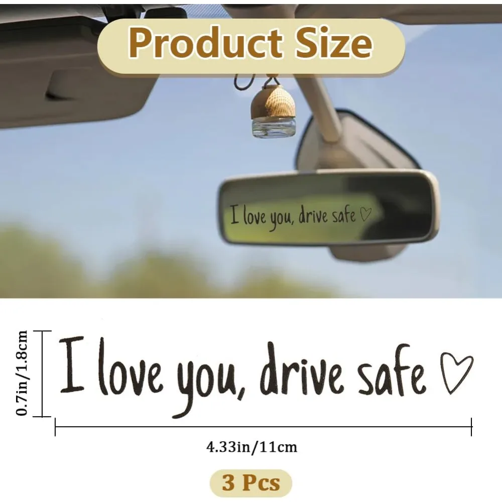 3Pcs You Are Beautiful Rearview Mirror Decals Word Decorative Stickers Vanity Mirror Stickers Pvc Waterproof Self Adhesive Car
