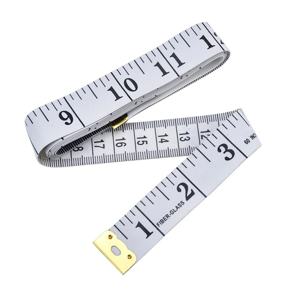 

2pcs Soft Tailor Measuring Tape Sewing Ruler Vinyl Fiberglass Non Stretching Water Resistant Inch Centimeter Foot