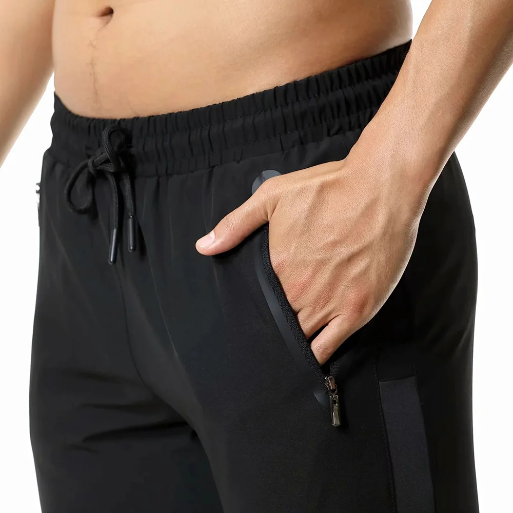 Spring and Summer Men Sports Running Pants Zipper Athletic Football Soccer Training Elasticity Legging Jogging Gym Trousers