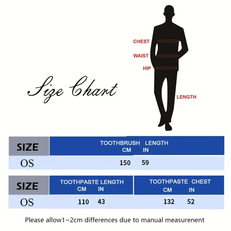 زي الهالوين الجديد A2025 للرجال والنساء، طقم مكون من قطعتين مع فرشاة ومعجون أسنان، من أجل ★   هاكسيبا.