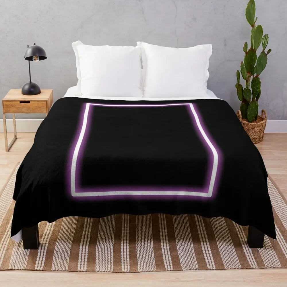 

Pink Glowing Neon Rectangle Throw Blanket For Decorative Sofa Flannel Blankets