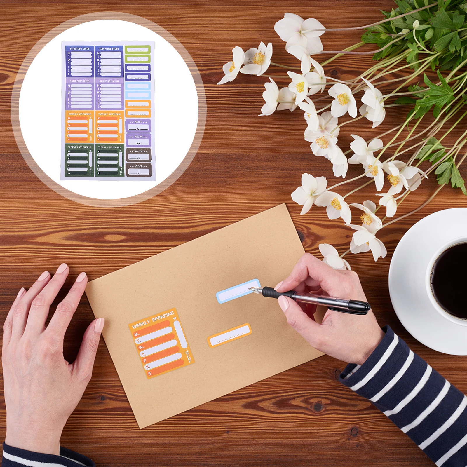 

7 Days Week Date 10 Sheets Planner Calendar Labels Self Adhesive Days Of The Week Stickers For Journals Notebooks Functional