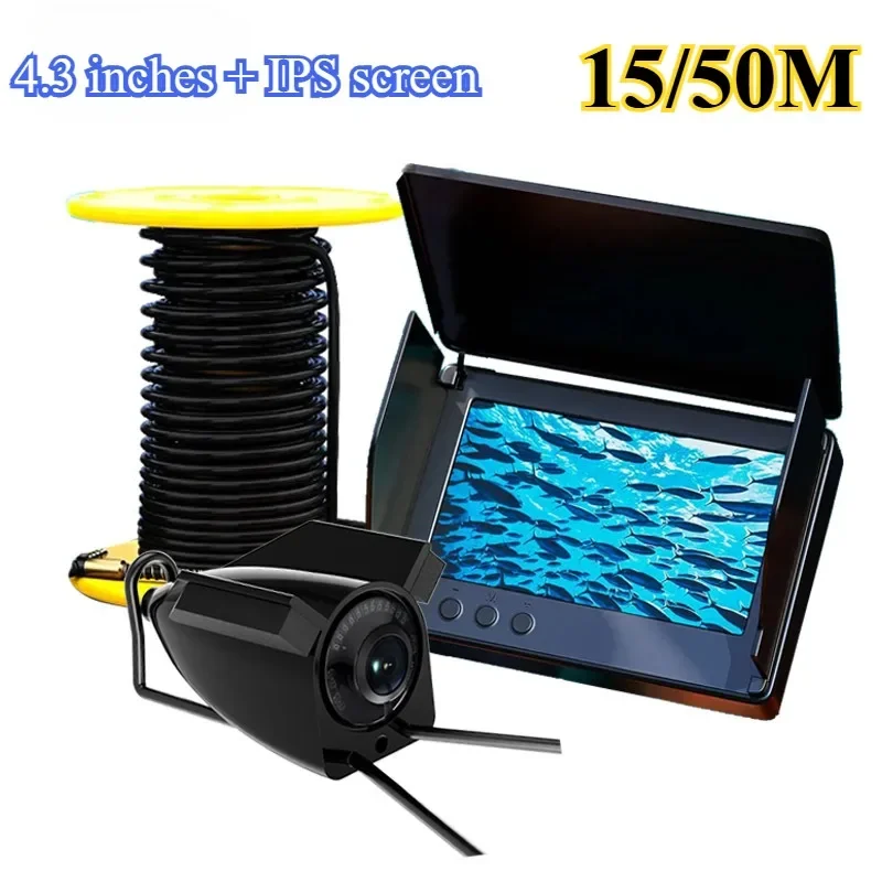4.3-Inch Infrared Night Vision Fish Finder, Visual Fishing and Fish Watching Underwater HD Camera