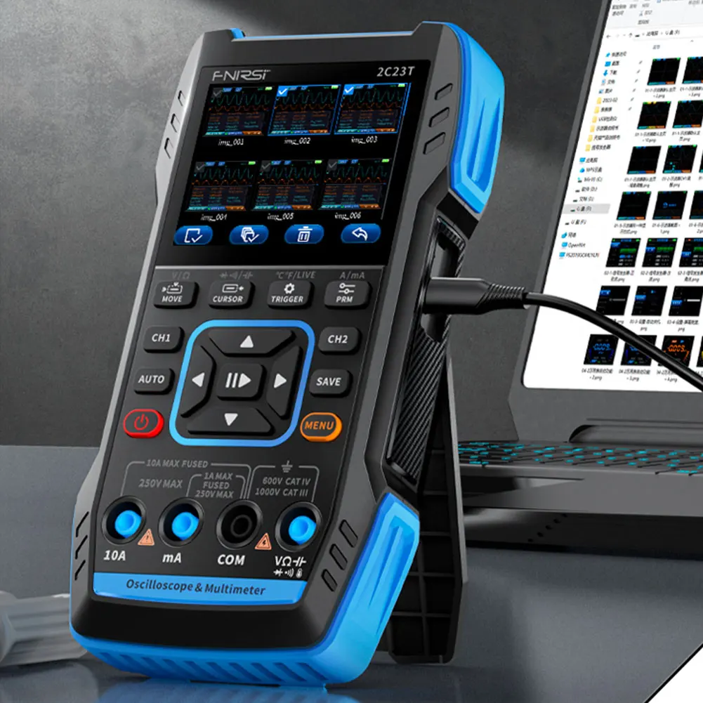 FNIRSI 2C23T Digital Oscilloscope Multimeter DDS Signal Generator 2 Channel 10MHz*2 50M Sample rate ACDC Voltage Diode 2MHz Outp