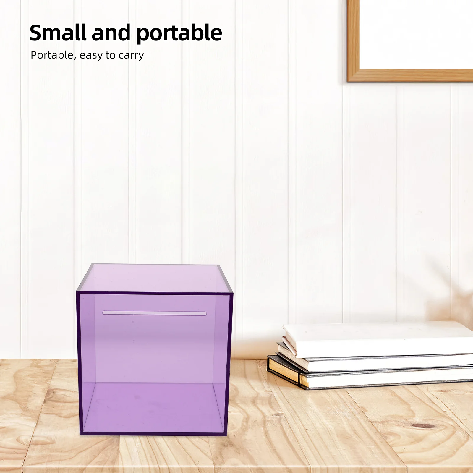 Transparent Money Saving Box Acrylic Clear Jar Large Capacity One Way Entry For Coins Bills Storage Box