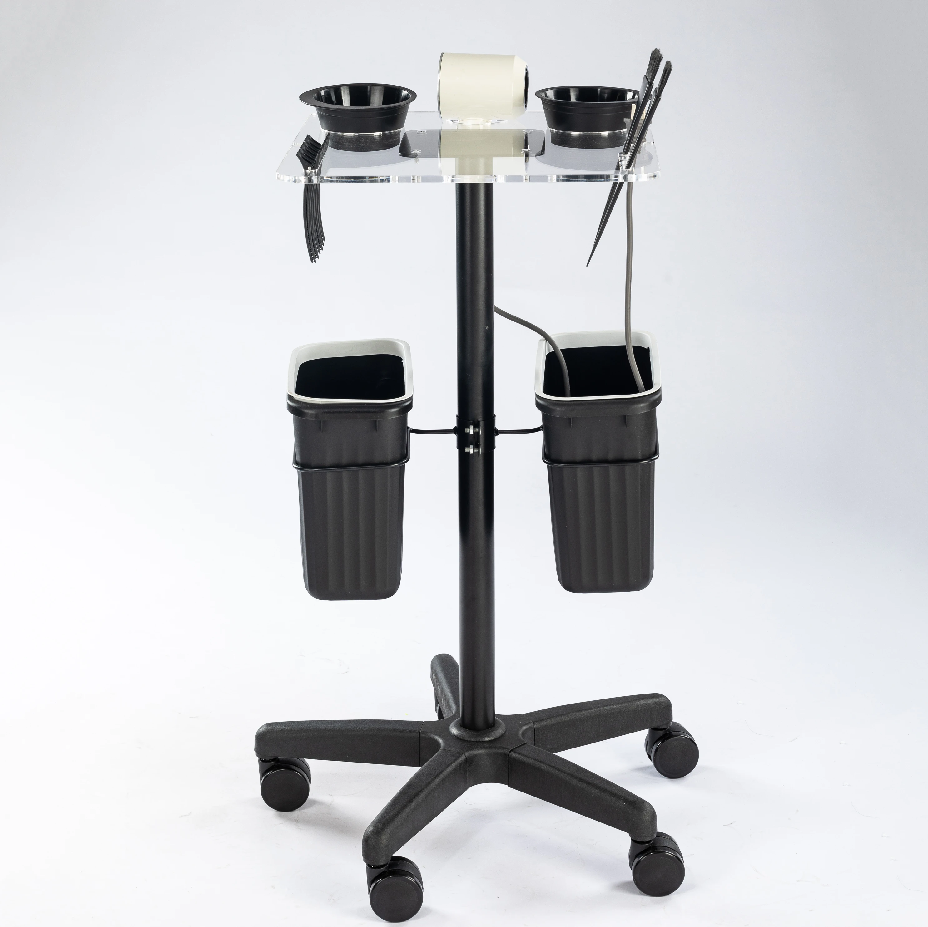 Luxury Acrylic Salon Hairdressing Tool Rolling Trolley Cart Popular Spa Barber Hair Beauty Salon Equipment Trolleypromote sales