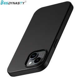Luxury Matte Silicone Soft Case For iPhone 16 15 14 Plus 13 12 Mini 11 Pro XS Max X XR 7 8 Plus Ultra Thin Solid Black Cover
