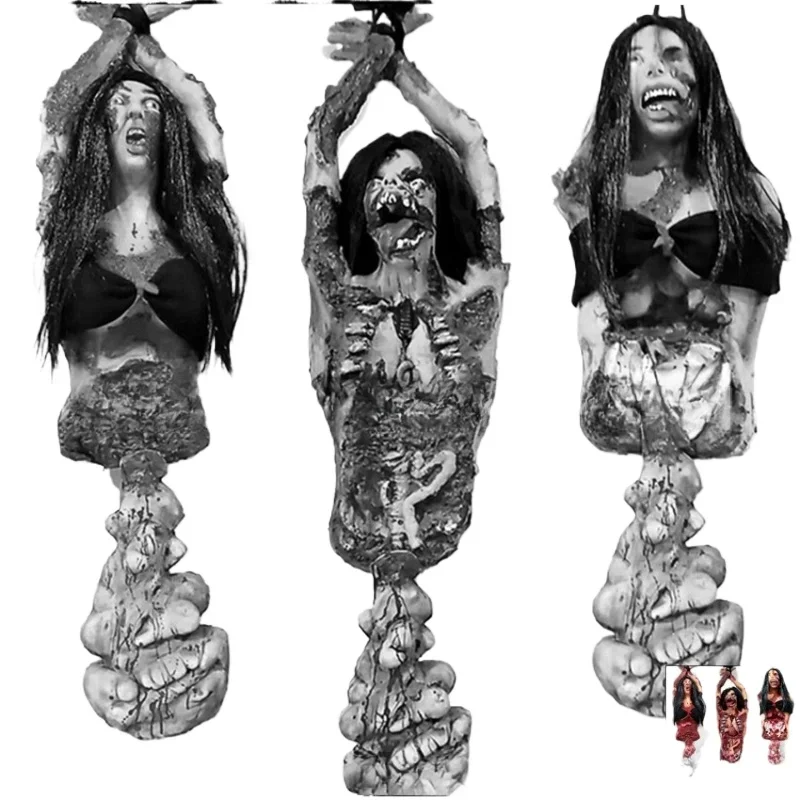 

Halloween horror half-body zombie, foam material character model, haunted house secret room layout