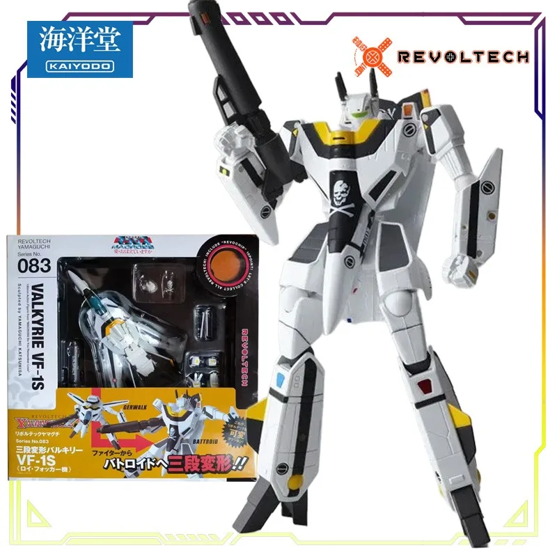 Kaiyodo Originale Revoltech Macross Più Serie Tre Sezione Forma VF-1S Roewe Foca Macchina Anime Action Figure Giocattoli di Modello