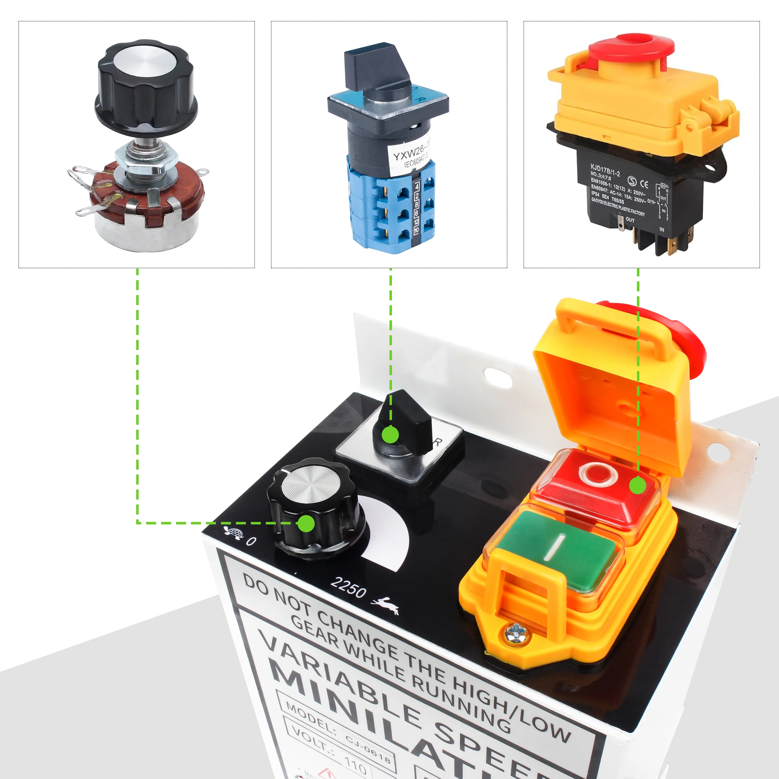 Lathe Part Lathe Contrller Box Speed Adjustable With Brushless Motor Main board Card