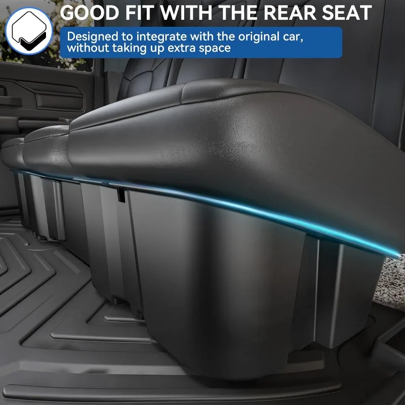 صندوق تخزين تحت المقعد مناسب مع 2019-2025 تشيفي سيلفرادو/جي إم سي سييرا 1500، 2020-2025 سيلفرادو/سييرا 2500HD 3500