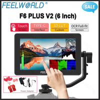 FEELWORLD F6 PLUS V2 4K Monitor 6 Inch on Camera DSLR Field Monitor 3D LUT Touch Screen IPS FHD 1920x1080 Video Camera