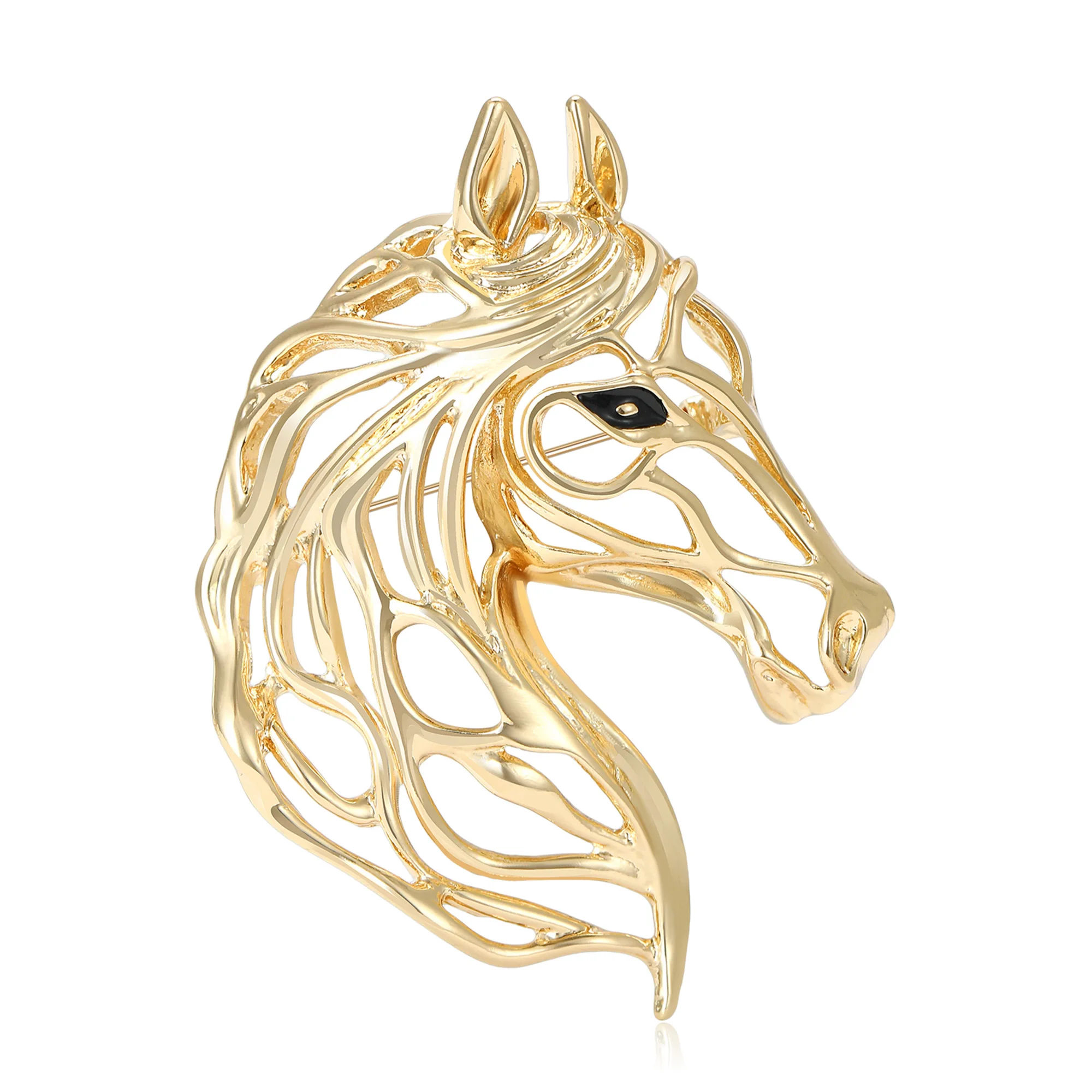 

Beaut&Berry New Year Gifts Horse Brooches for Women Christmas Decorations Can Be As Necklace Party Holiday Jewelry Accessory
