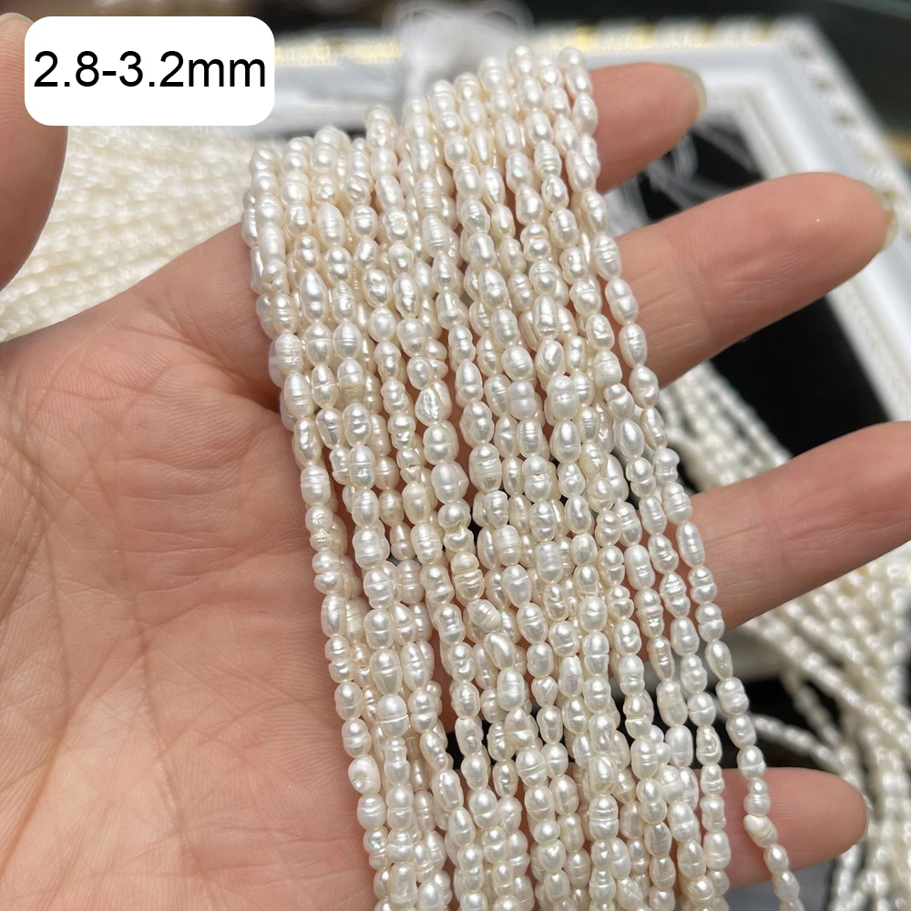 Eine 4,5–5,5 mm barocke natürliche Süßwasserperlen, unregelmäßige halbfertige Perlen für Schmuckherstellung, DIY-Halskette, Armband, Zubehör – Detail 8