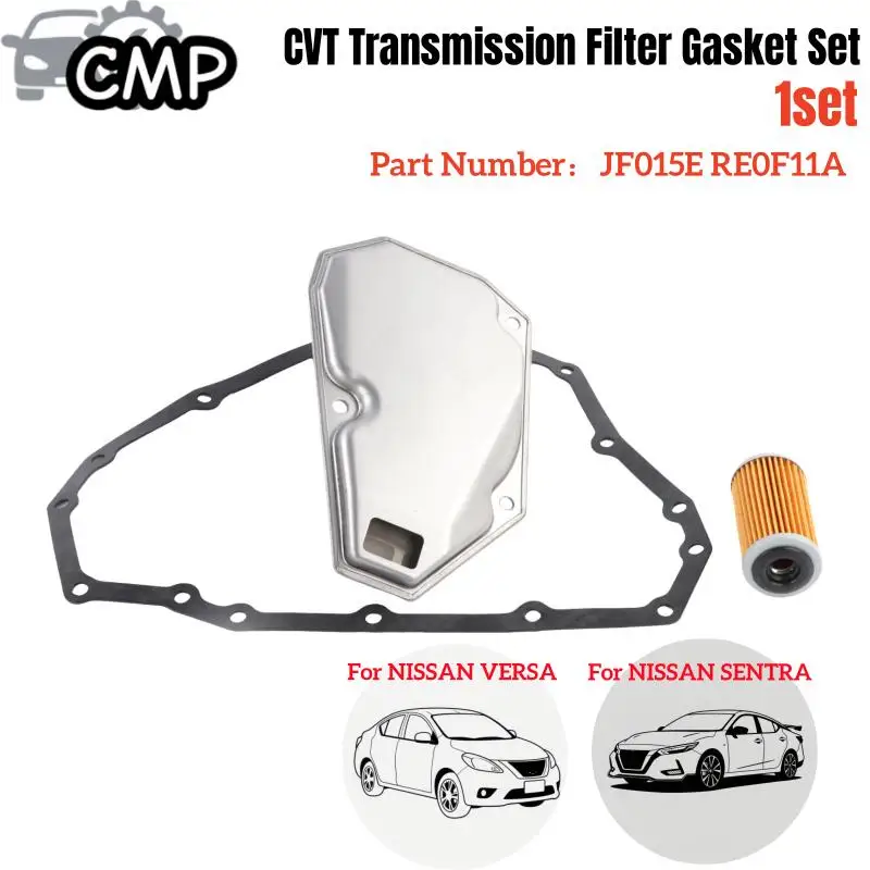 

1set JF015E RE0F11A CVT Transmission Oil Filter Pan Gasket Fit For NISSAN SENTRA VERSA Car Transmission Repair Replacement Parts