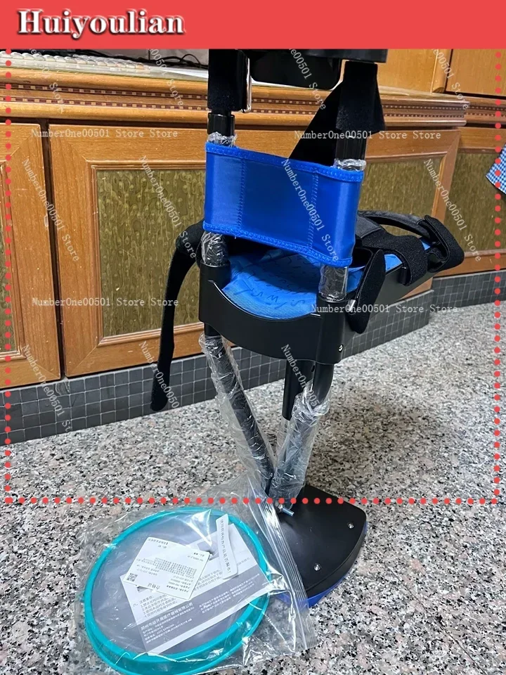 Ankle Fracture Walker Single Leg Anti Slip Crutch Adjustable Mobility Aid for Sprain Recovery
