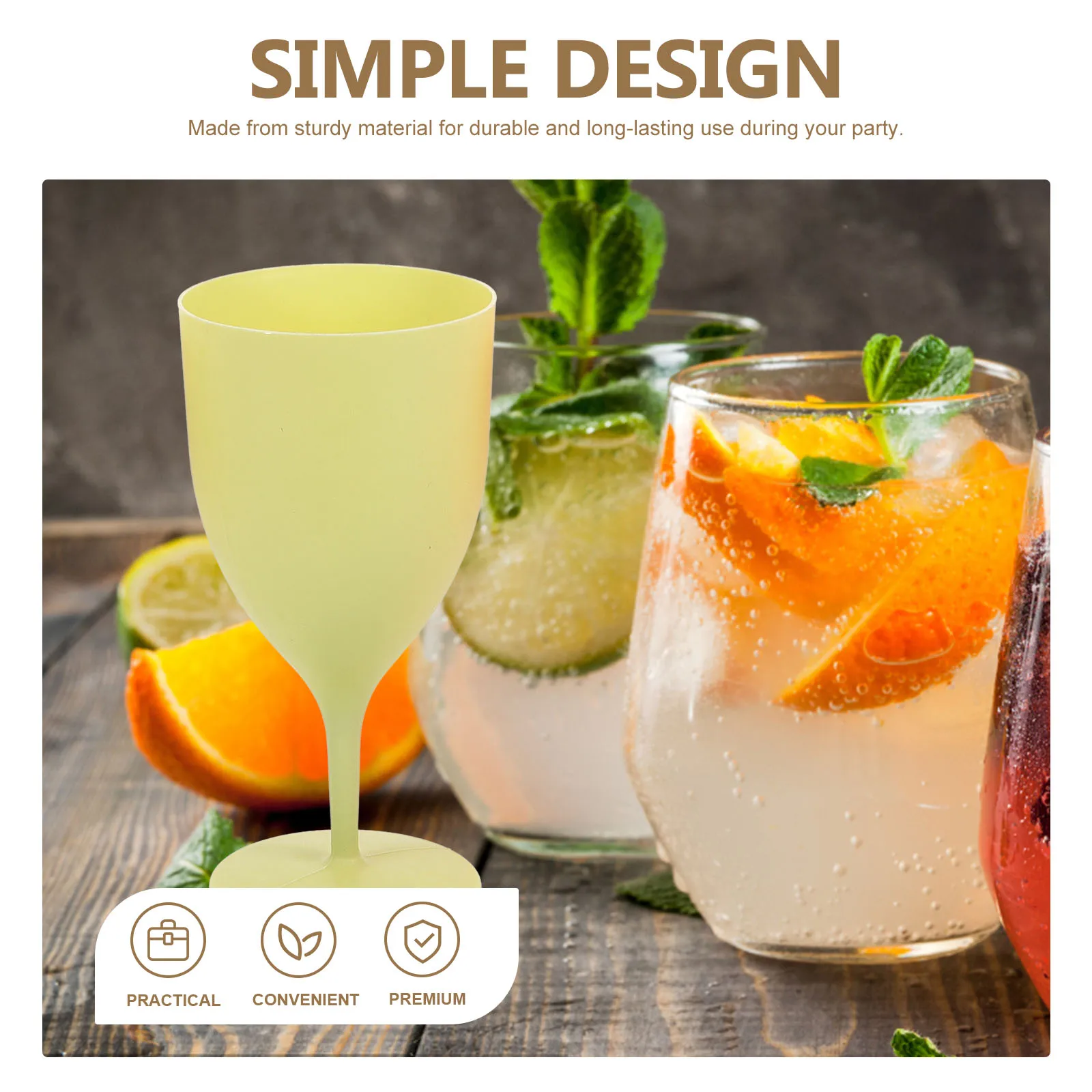 

6 Pcs Macaron Color Tall Drink Cups 380ml Cocktail Glasses Juice Party Wedding Goblets Flutes Liquor Cups Household