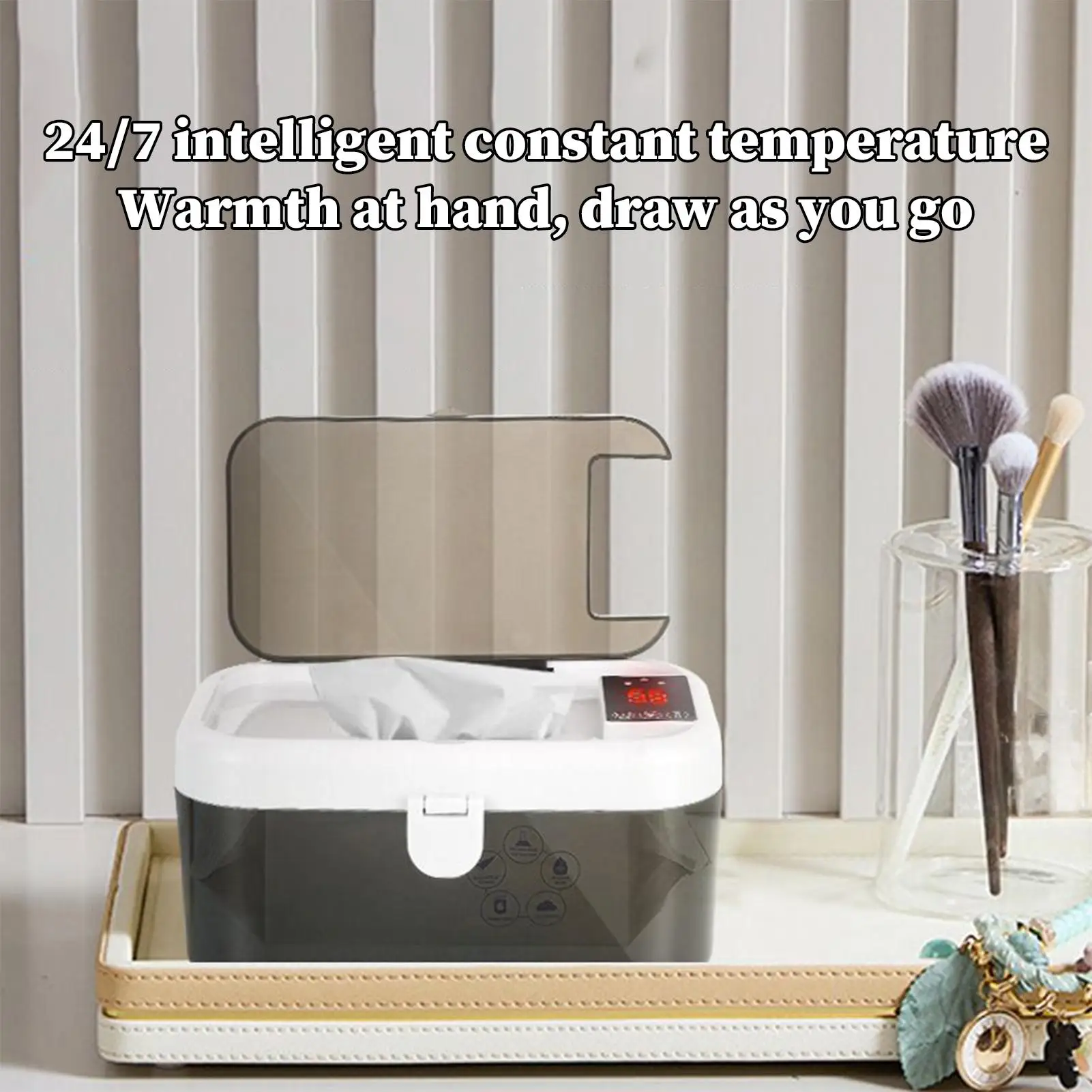 Baby Natte Veeg Warmer Draagbare Reizende Veeg Warmer Dispenser Met LED-verlichting USB Opladen Babybenodigdheden voor Camping Auto