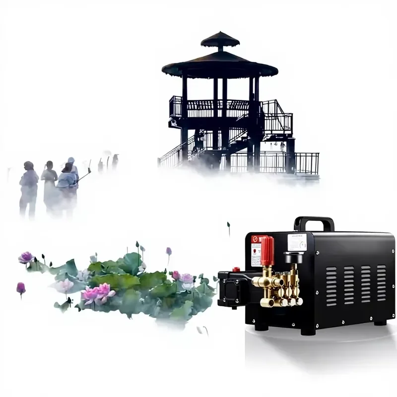 i DaringFish Electric Stainless Steel PE Farm Landscape Fog Cooling Spray Equipment Spraying Host Garden Atomizer Mist System
