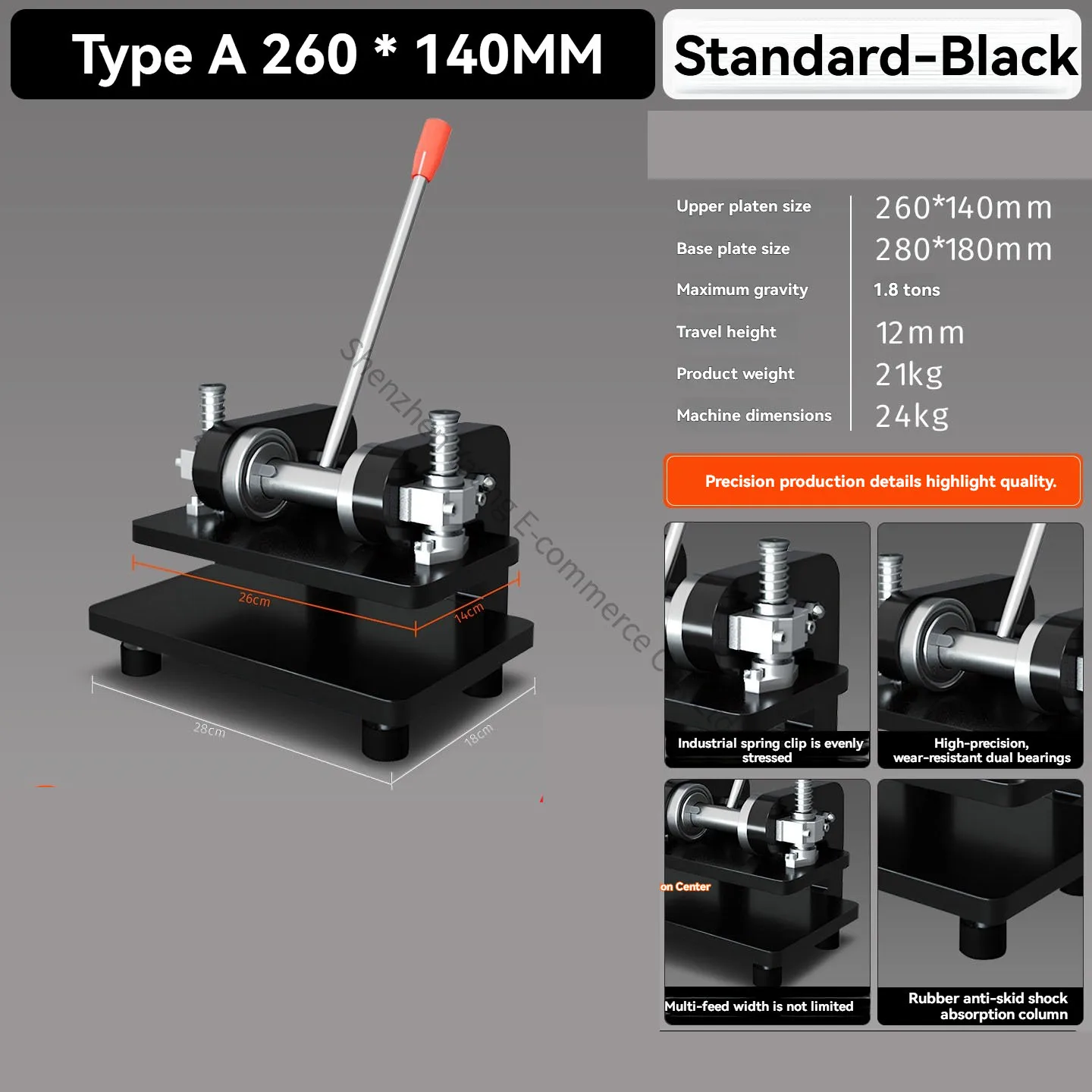 260x140 Manual DIY Adhesive Fabric, Leather Sample, Knife Mold, Stamping Cutting Die-cutting Machine  Handmade Small Tablet,