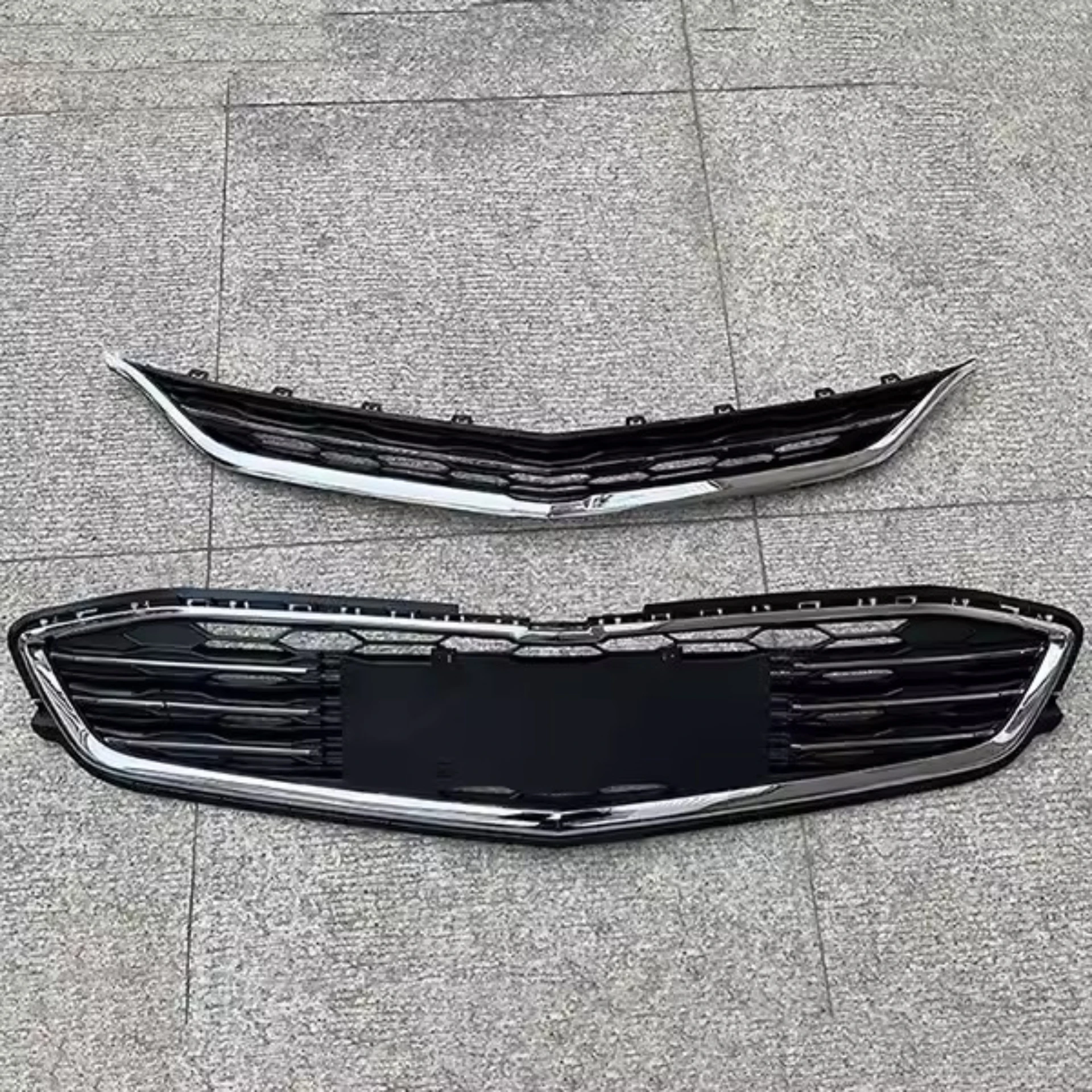 Front Top Grille Bottom Radiator Grill Chrome Mask for Chevrolet Malibu XL 2016-2018 Body Kit Car Accessories