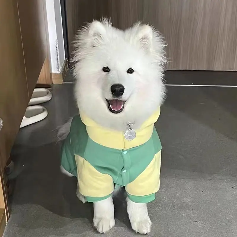 

Dog Clothes for Spring and Autumn, Large Labrador, Thick and Warm Samoyed, Cold Resistant, Thin Fleece Hoodie
