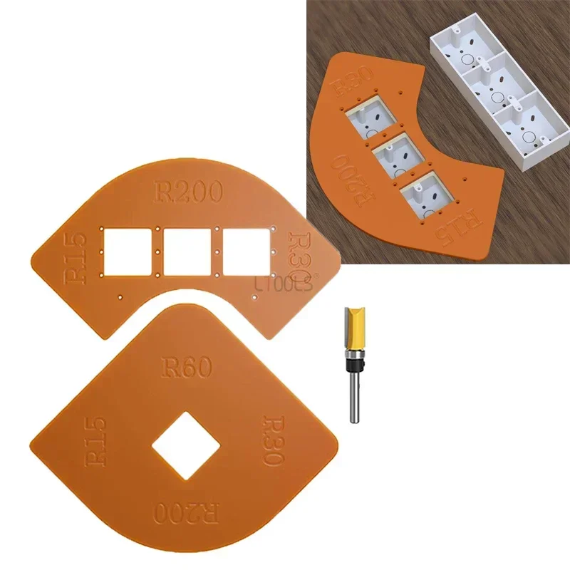 New R15/R30/R60/R200 Corner Radius Jig Router Templates-Create Perfectly Rounded Corners for WoodWorking Projects Templates