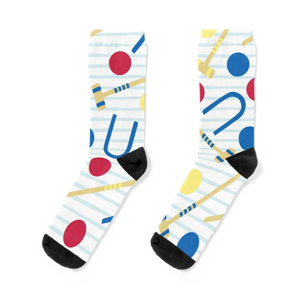 

Cute Croquet pattern Socks Stockings Run floral christmas gifts Luxury Woman Socks Men's Non-slip sheer winter Boy Socks Women's