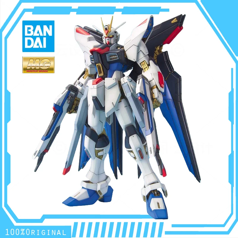 

In Stock BANDAI ANIME MG 1/100 MOBOLE SUIT ZGMF-X20A Strike Freedom Gundam Assembly Plastic Model Kit Action Toys Figures Gift