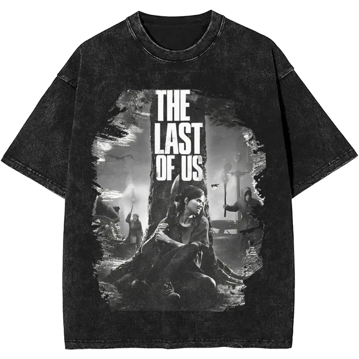 The Last Of Us Ellie T Shirt Hip Hop Washed Short Sleeve Oversize T-Shirt Vintage for Men Women Streetwear Printed Tees