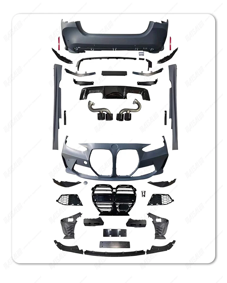 Exterior Body  Kit Upgrade M4 Style Bodykit for BMW 4 Series G22 G23 G26  Car Bumper Spioler Grill Exhaust Car Parts Body Kit