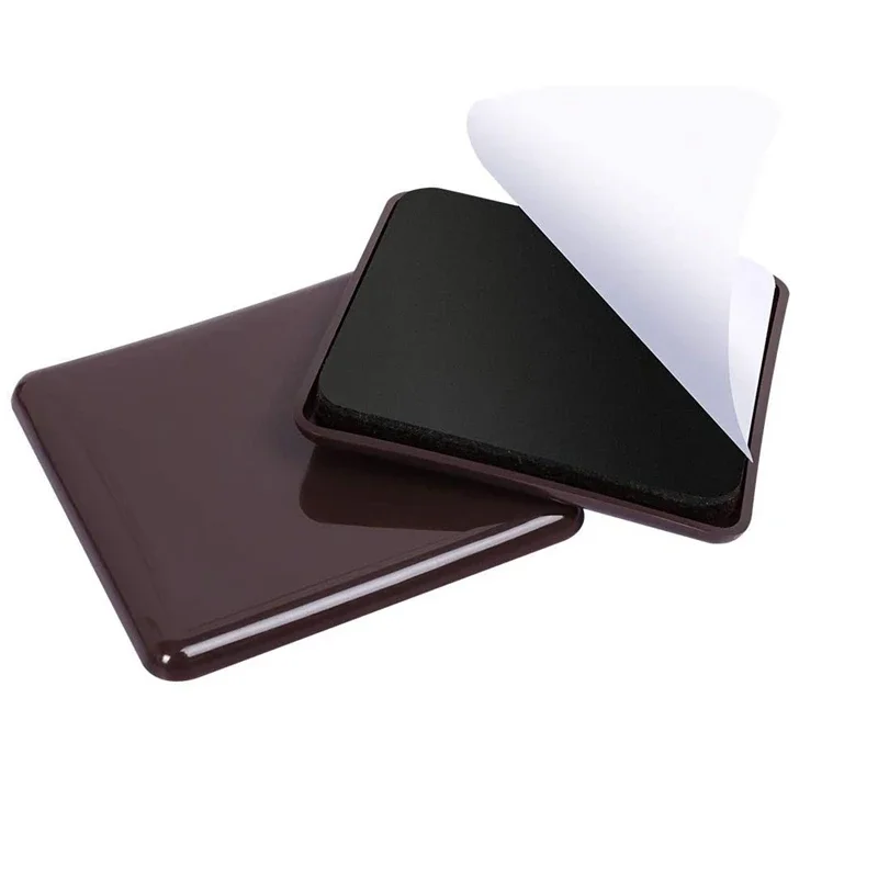 16Pc Furniture Sliders And Gliders Square Self Adhesive Chair Leg Sliders Floor Protector Pads For Moving Furniture Bed riser