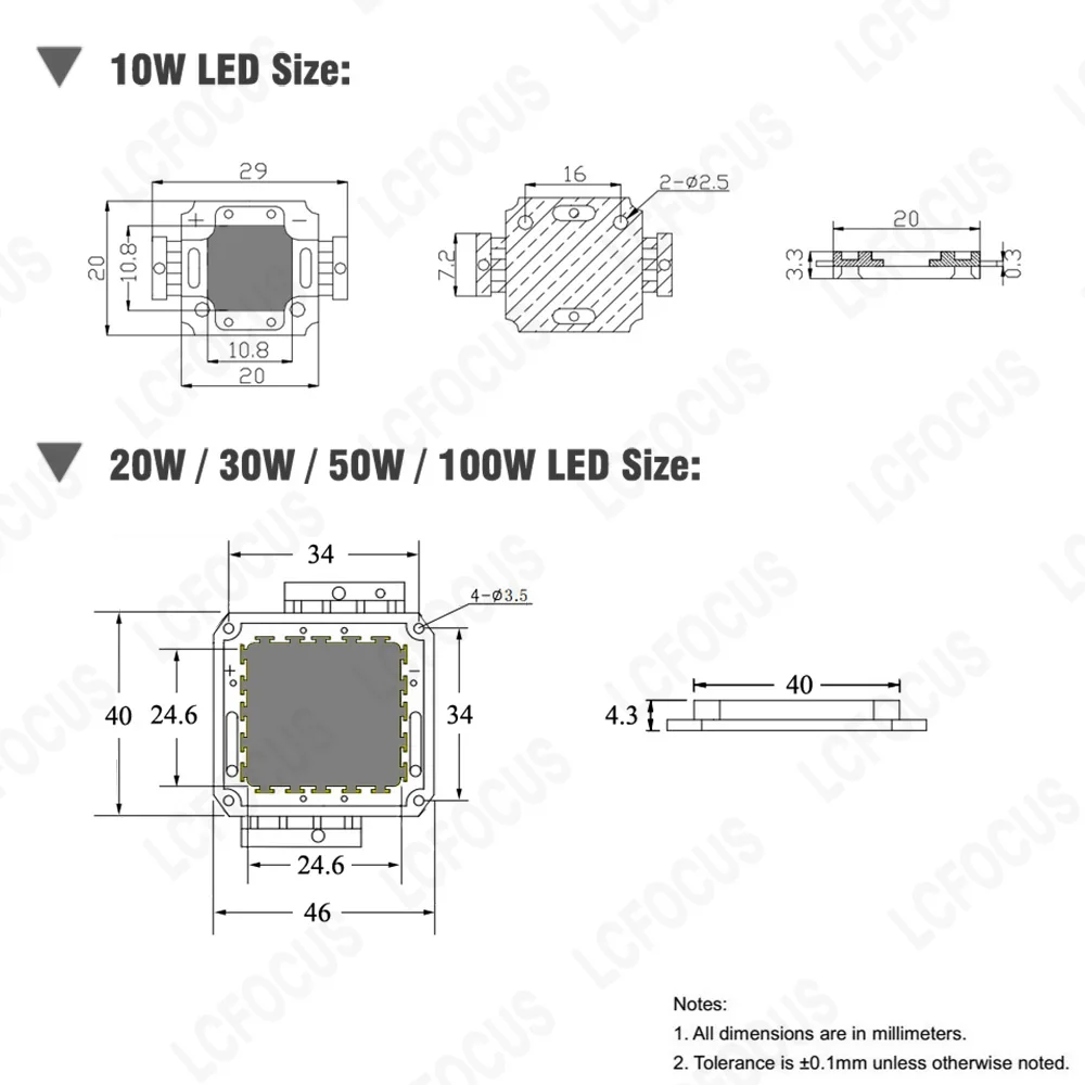 Chip COB LED ad alta potenza DC 12V 1W 3W 5W 10W 20W 30W 50W 100W Lampada a diodi SMD bianco caldo luce bianca bianca naturale per illuminazione esterna faretto lampione stradale proiettore