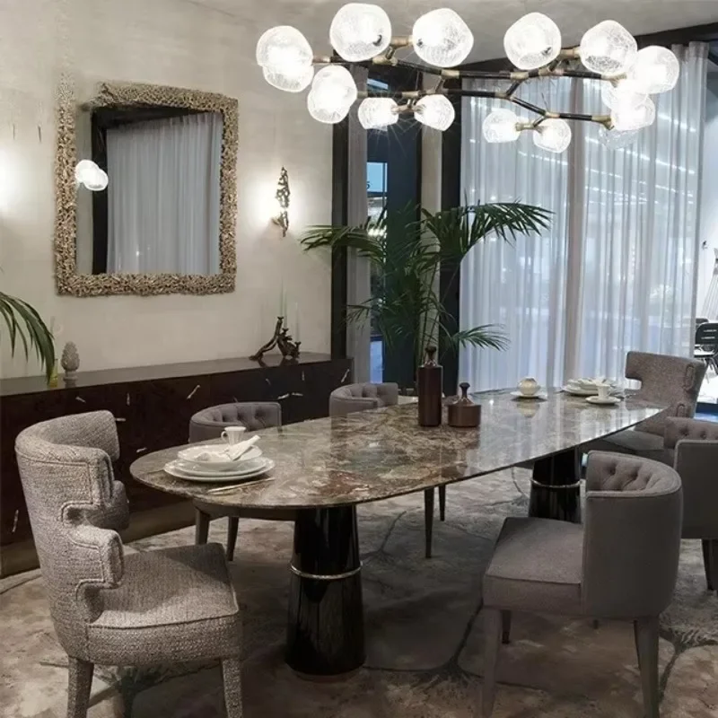 Marble dining table Designer villa dining table