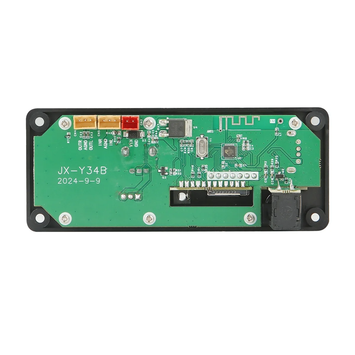 New Tech 6W Amplifier Bluetooth 5.0 MP3/WAV/FLAC Decoder Board DC 12V Hi-Fi Car Audio System with USB/TF/FM & Call Recording