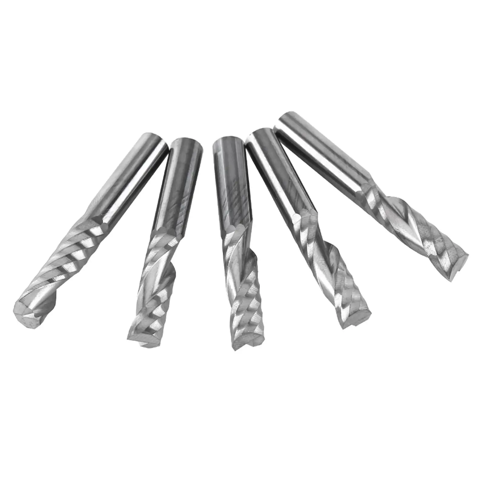 5Pcs 6mm Tungsten Carbide Single Flute End Mills Set | CNC Spiral Cutters Cutting Tools for Milling