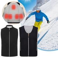 USB Rechargeable Heating Jacket For Men And Women 5 Zones Heated Vest Electric Heated Waistcoat Lightweight Jacket M-3XL Q3G0