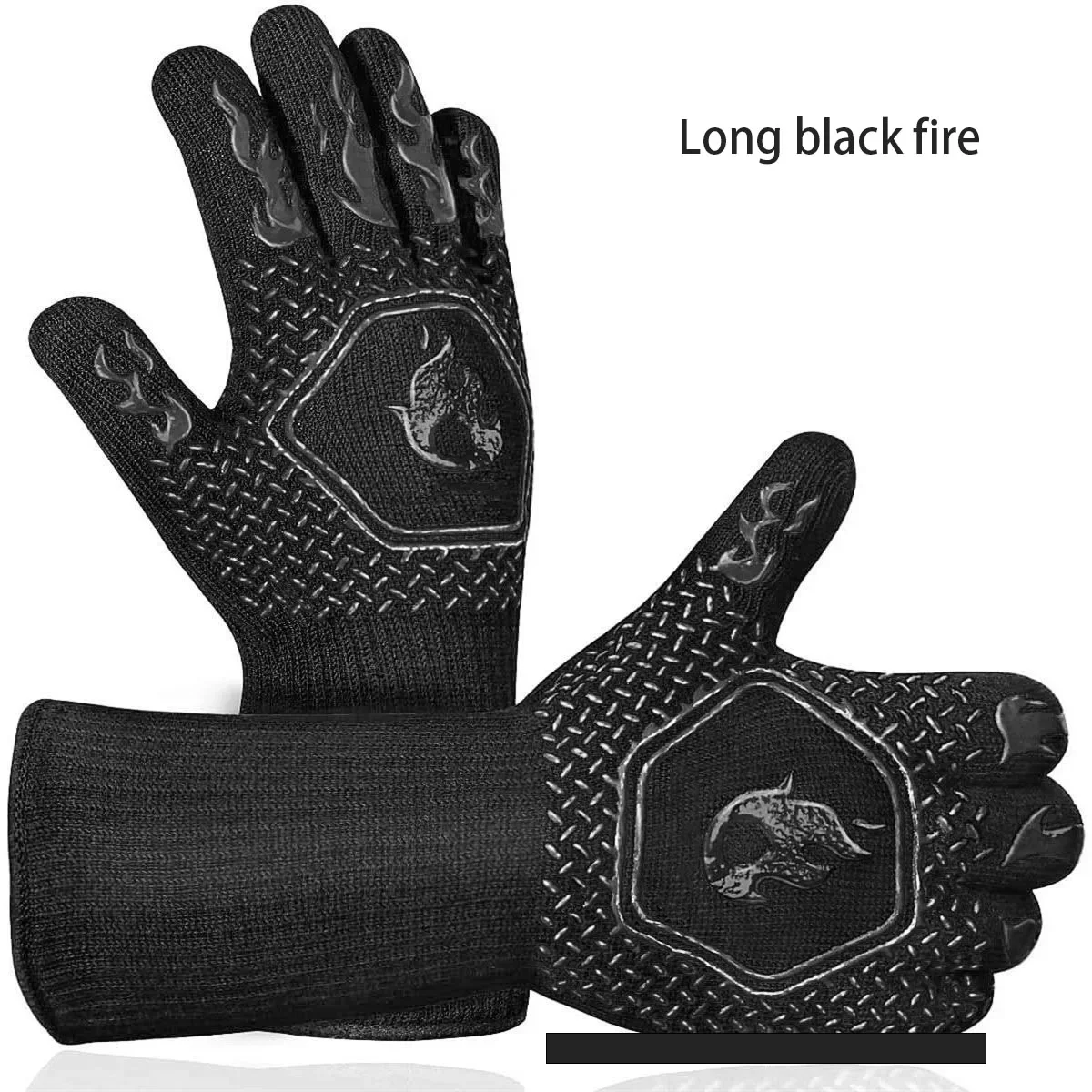 Outdoor flame retardant heat insulation gloves, anti-scalding, high temperature resistant picnic BBQ gloves welding protection