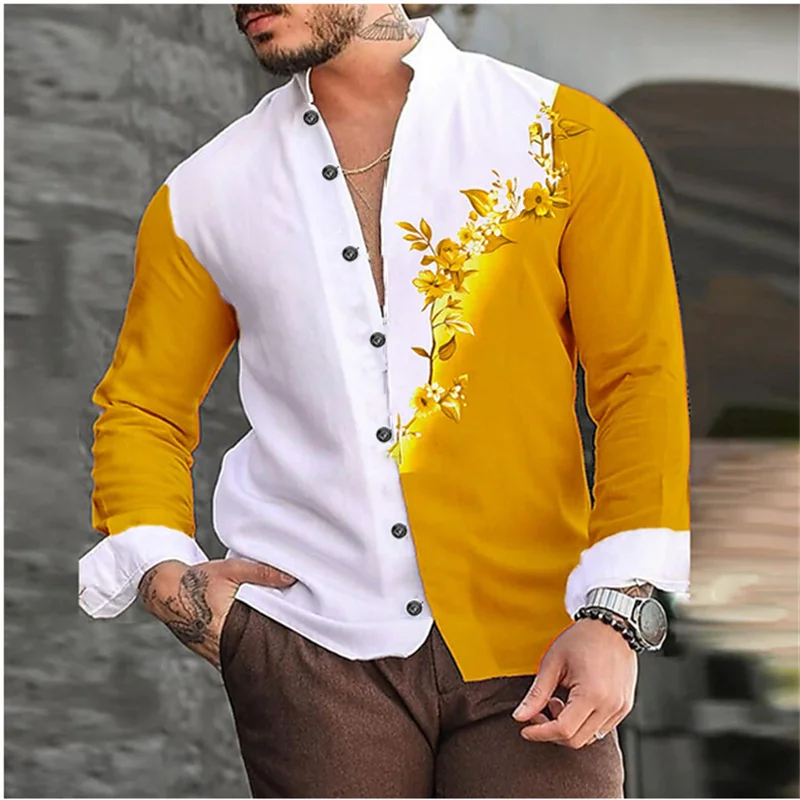 Fashionable Men's Casual Outdoor Shirt Floral Retro Hawaii New Soft Comfortable Design Men's New Xmas Hawaiian Shirt Hot Sale