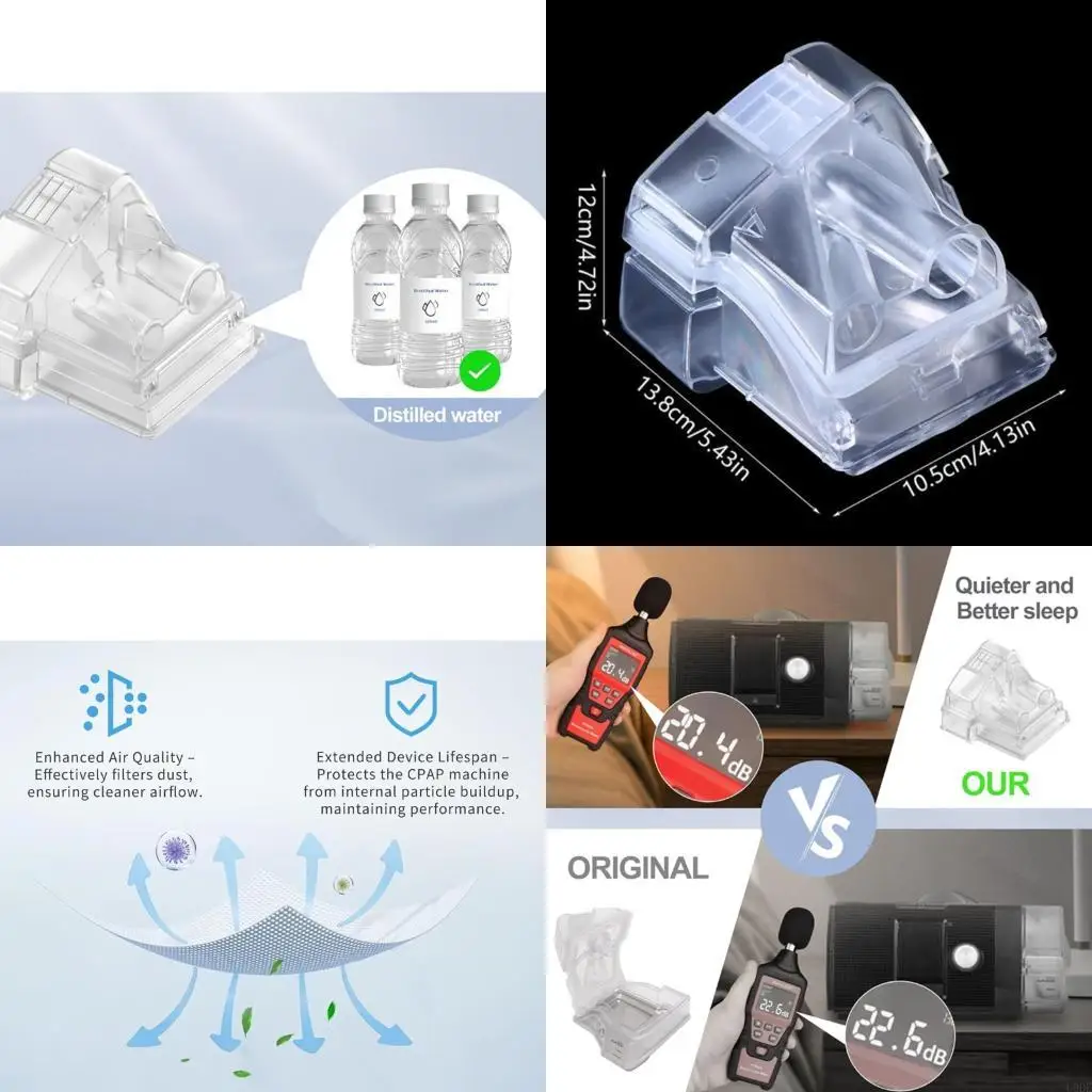 CPAP Machine Humidification Box with Filter Water Storage Replace Humidifier Water Chamber with Filters for S10