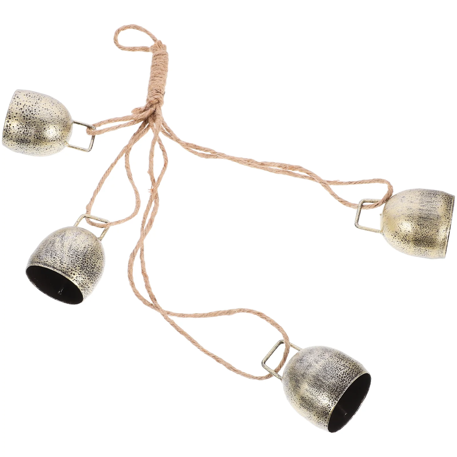 Metal Cowbell Rustic Bells Garland for Crafts Christmas Hanging Decorations