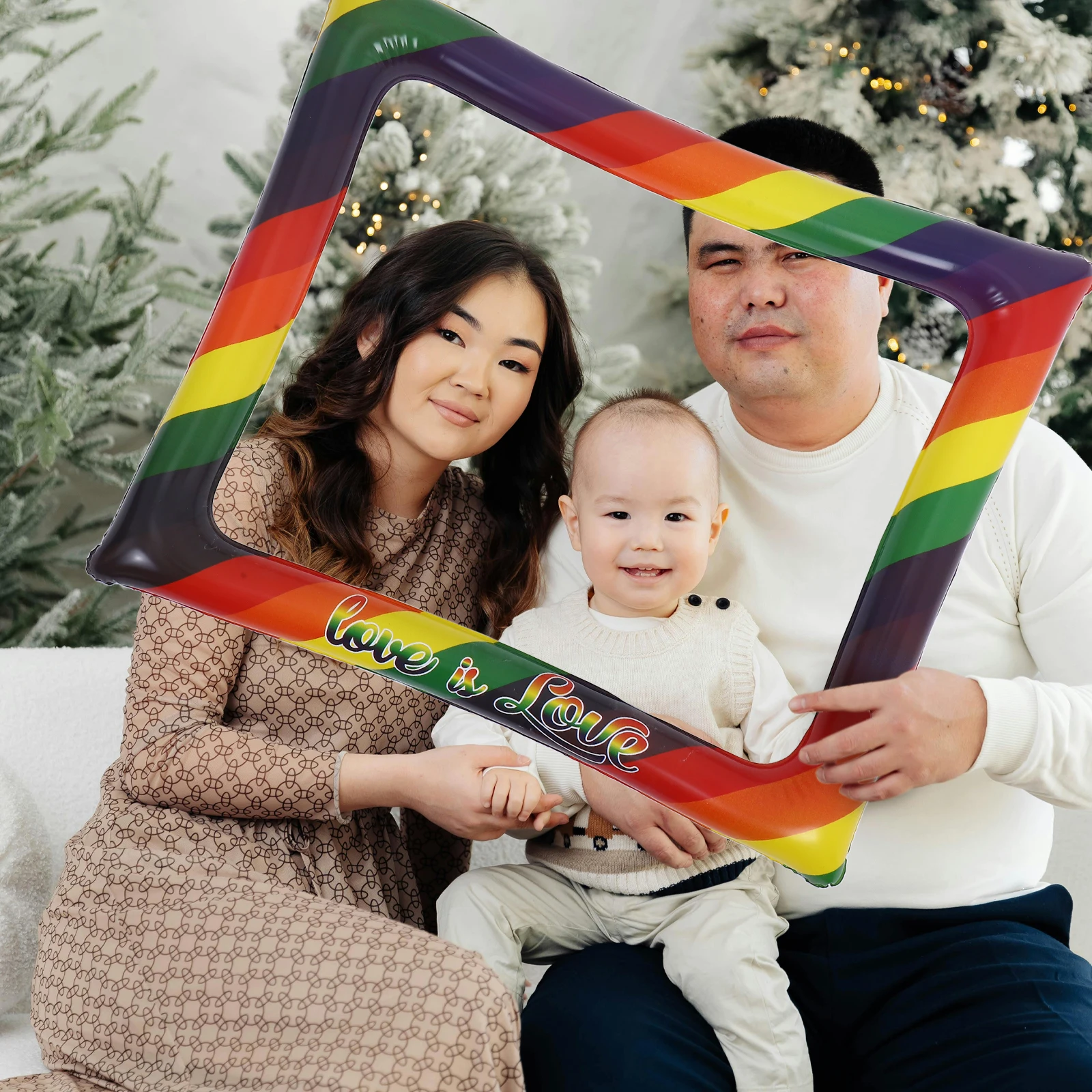 

Inflatable Rainbow Photo Frame Lightweight Portable Birthday Party Holiday Photo Booth Prop Reusable Inflatable Party